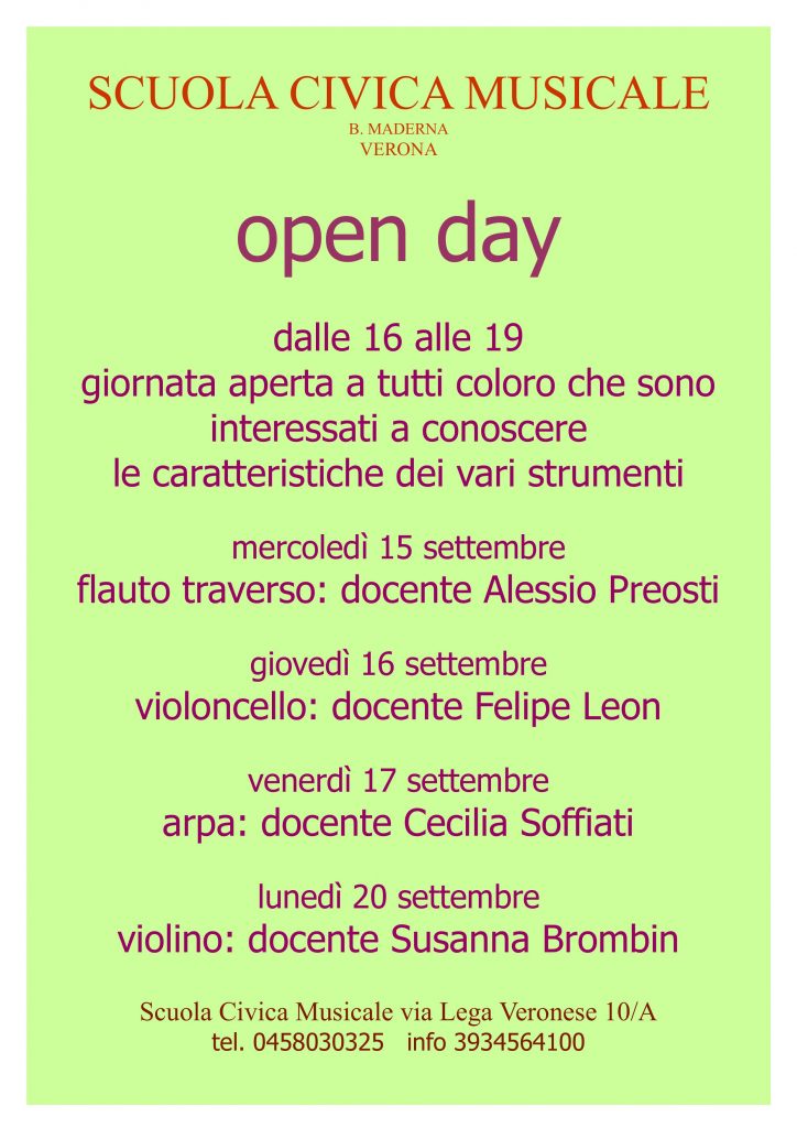 Open day 21/22